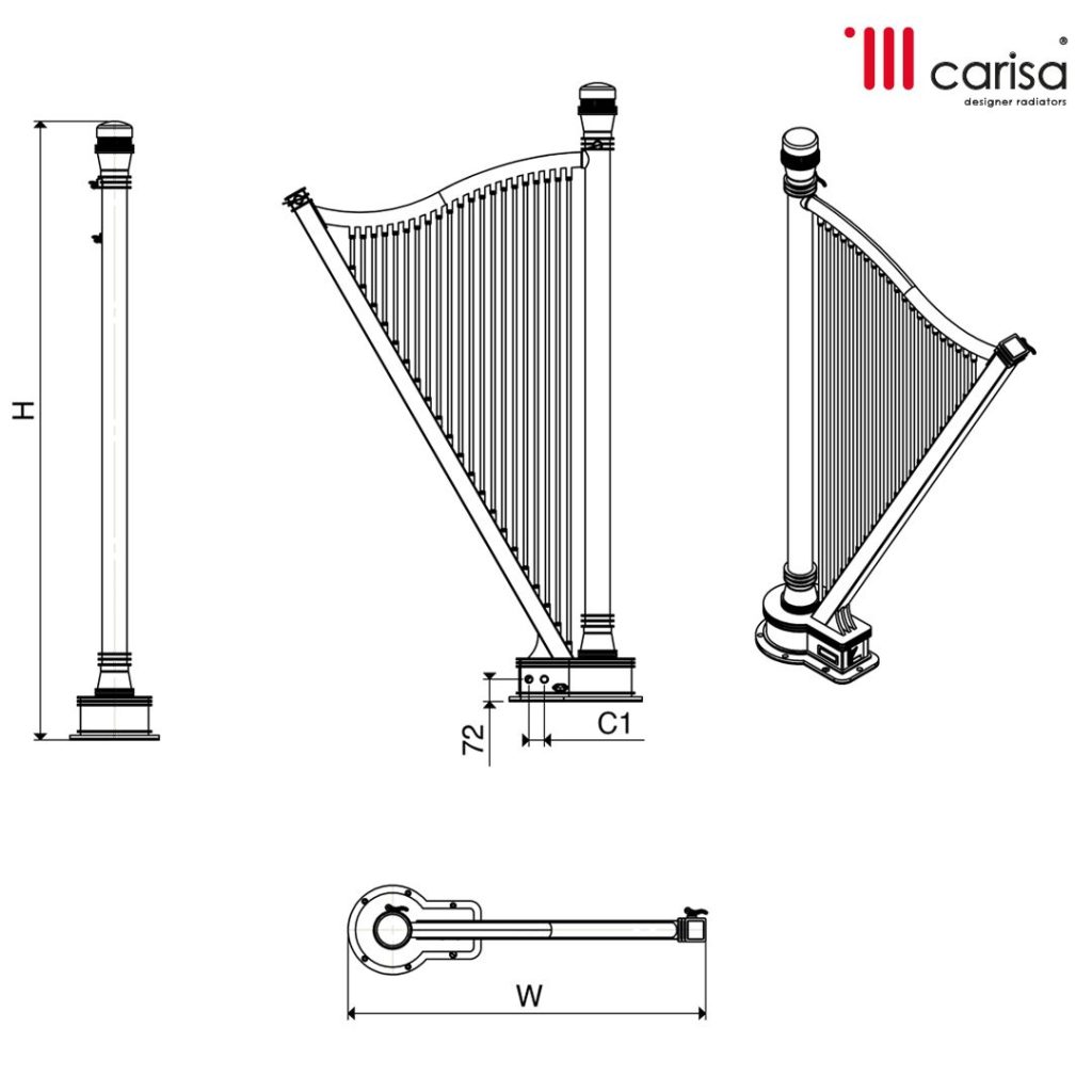 رادیاتور چنگ Carisa adagio harp کاریسا